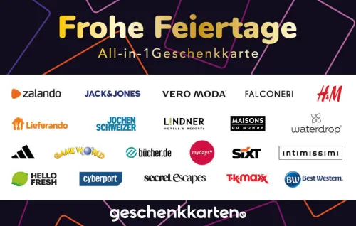 All-in-1 Frohe Feiertage Geschenkkarte